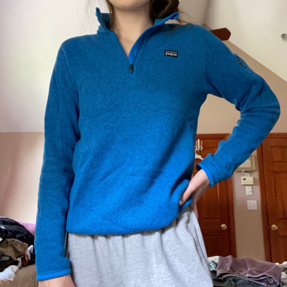 Blue Patagonia Quarter Zip Fleece